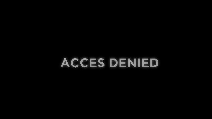 Glitch Effect Text Displaying Access Denied on Black Background