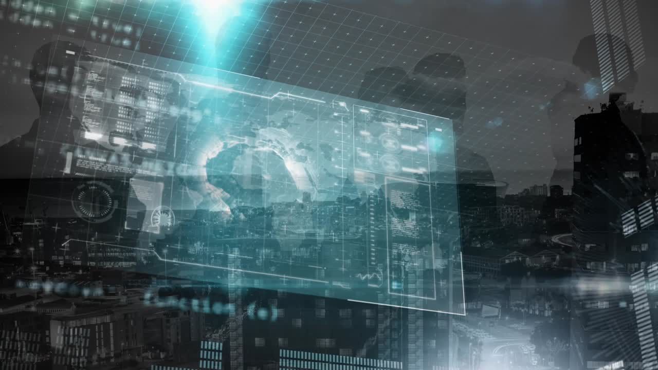 Animation of data processing on screens