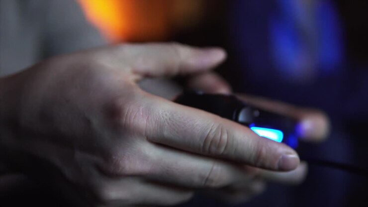 Person Playing a Video Game
