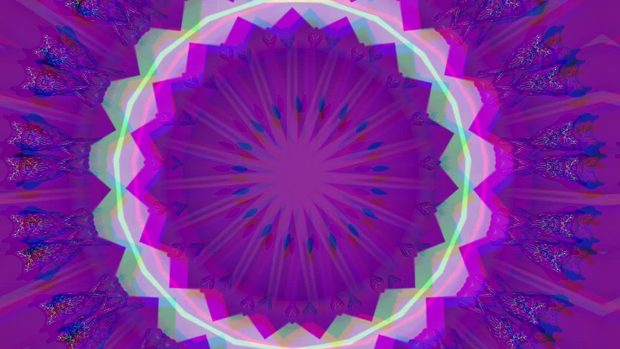 el fondo abstracto de 4k, el bucle de fantasía en movimiento dinámico, el caleidoscopio.