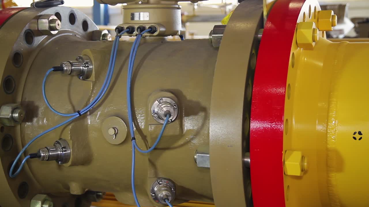 válvula industrial con sensores