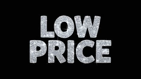 low price glitter text on black background