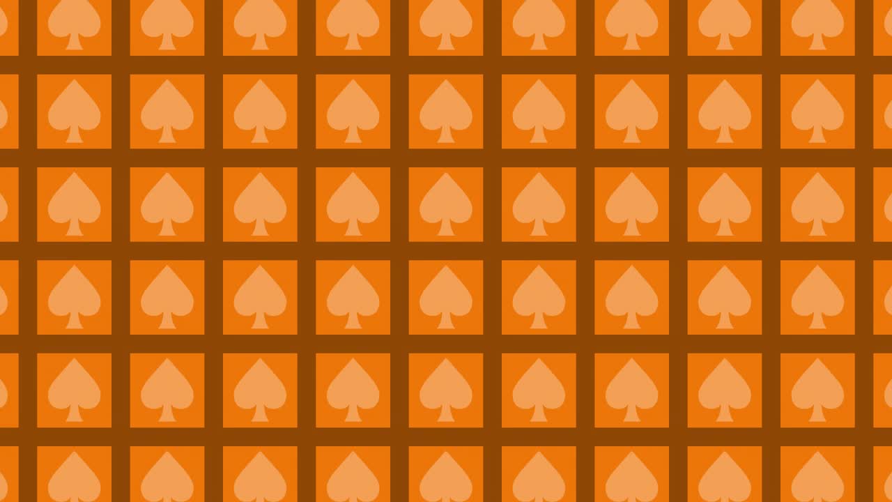 Orange Spades Pattern