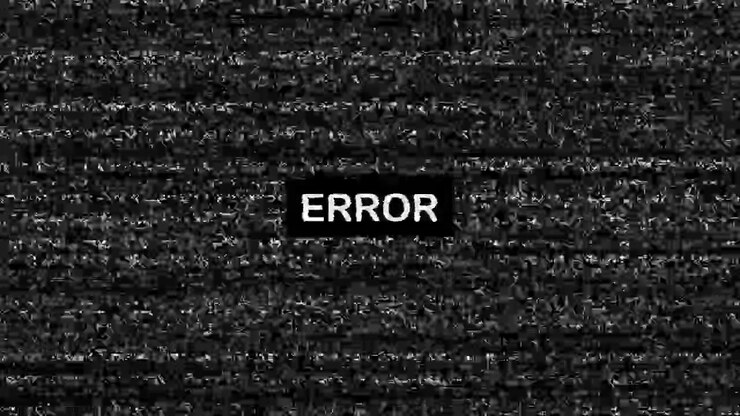 Error Text Displayed on Flickering TV Static Screen