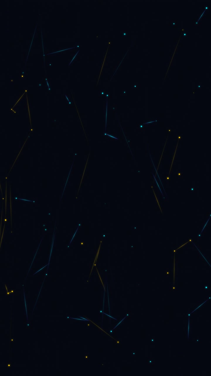 Abstract Motion Background with Glowing Particles and Connecting Lines
