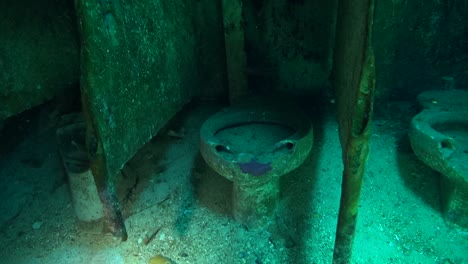 toilets inside shipwreck