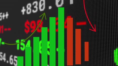 Animation-Der-Statistikverarbeitung-über-Börsenticker