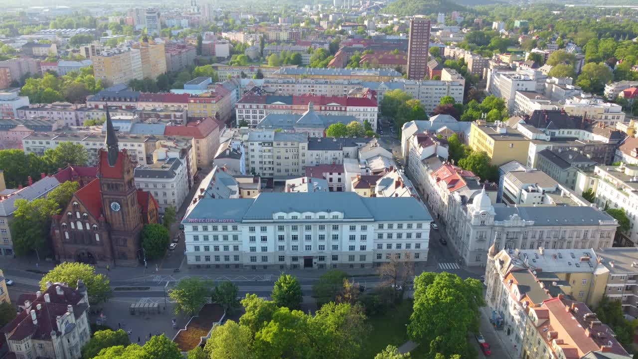 vista panorámica del centro de la ciudad de ostrava en el noreste de la república checa