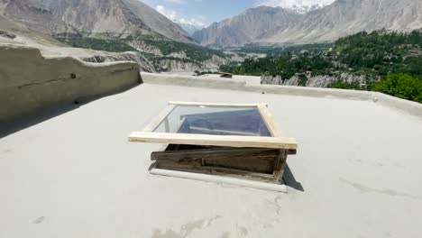 Vista-Desde-La-Azotea,-Altit-Fort,-Hunza,-Pakistán