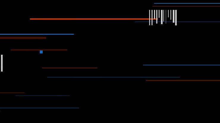 Abstract Motion Graphics with Moving Lines and Bars