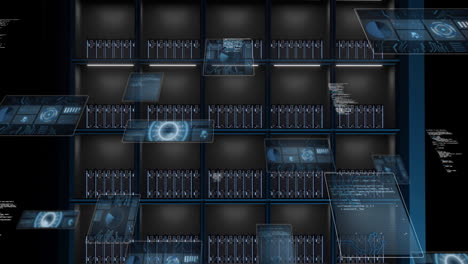 Animation of data processing over computer servers