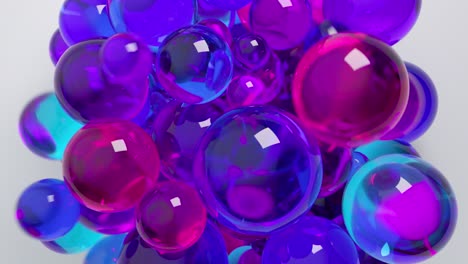 abstract colorful glass bubbles