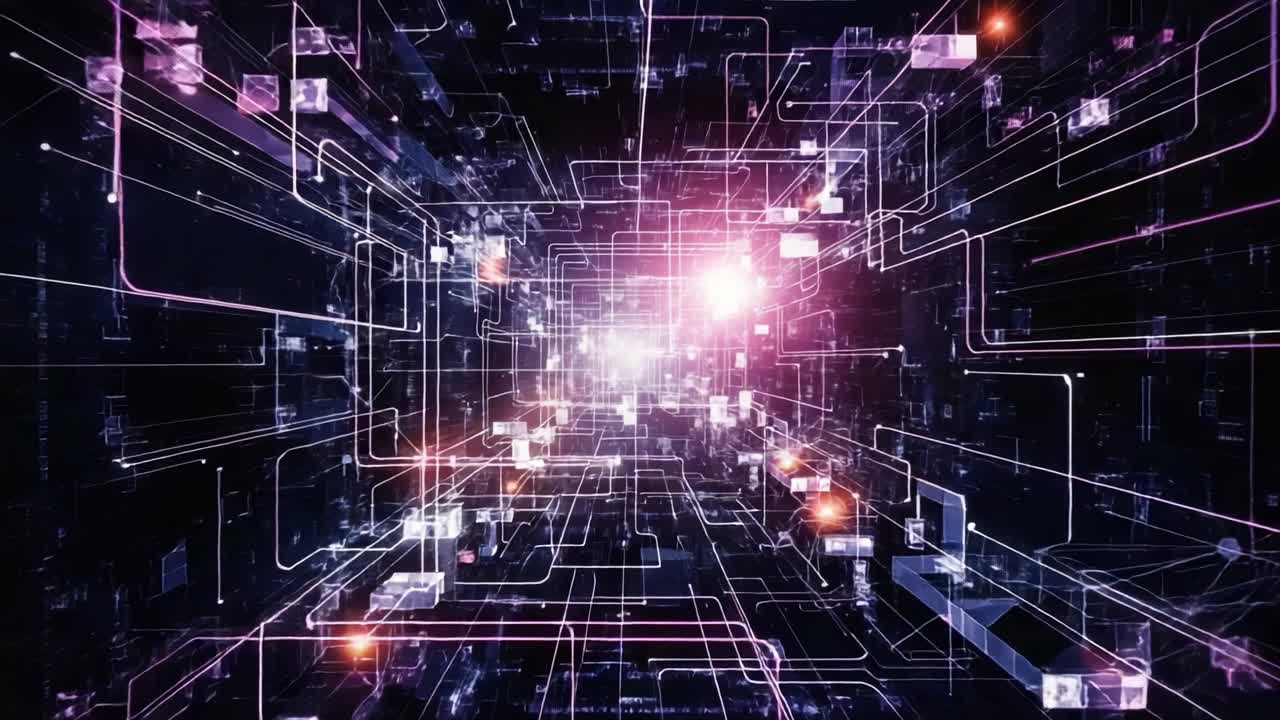 A Deep Dive into the Digital Realm: An Eye-Catching Exploration of Futuristic Networks and Data Flow in a Technologically Advanced Virtual Environment