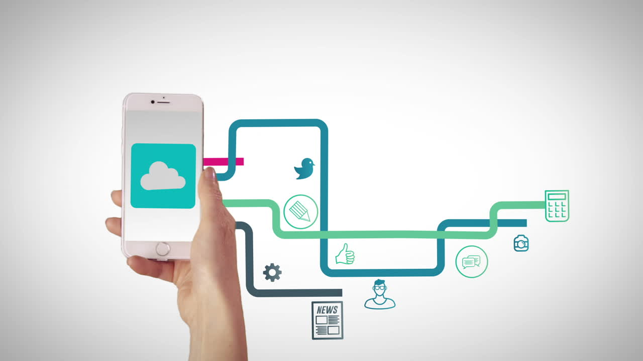 스마트폰에서 손 앱을 사용하는 것