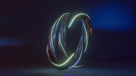 diseño de anillo o letra retorcido abstracto