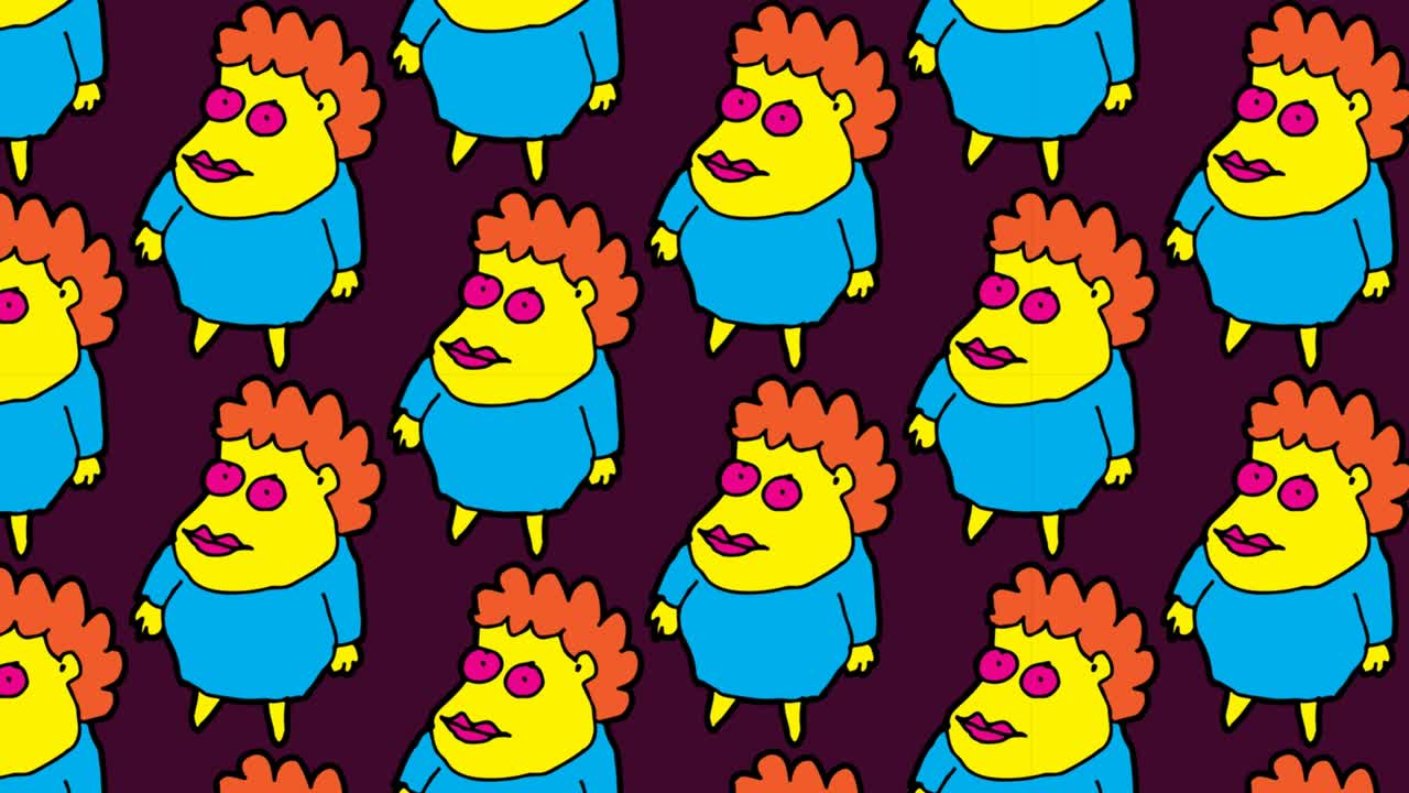 아이들이 팝 아트 그림을 그리고 있습니다. 엄마의 주제로 끔한 배경입니다.