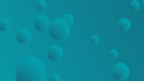 teal balls and rows of white dots