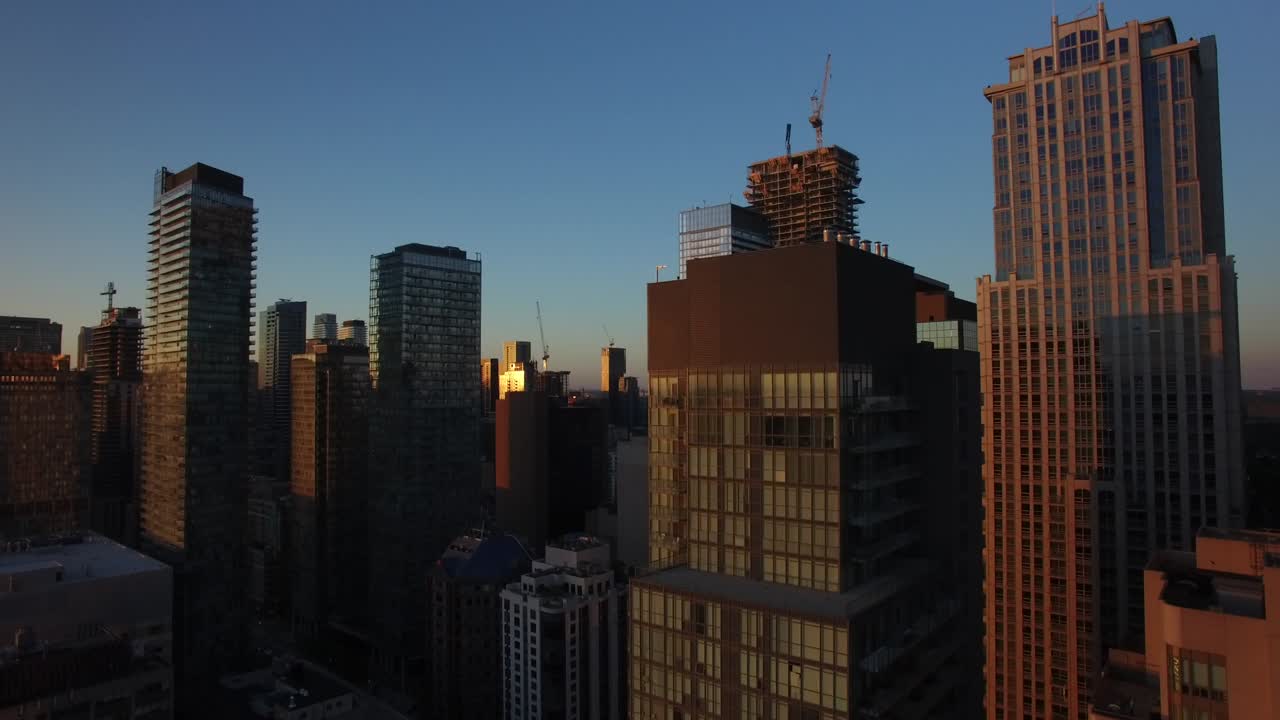Vista aérea del horizonte del centro de Toronto