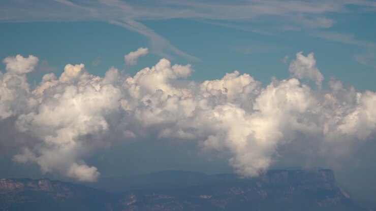 Timelapse of clouds moving across the sky