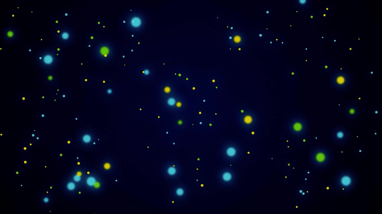 Abstracte bewegende achtergrond met zwevende gloeiende deeltjes