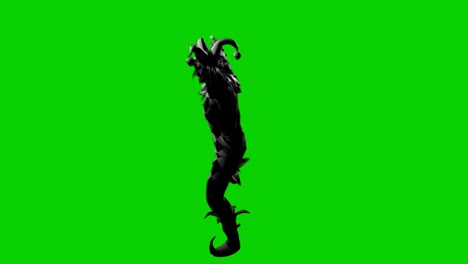 the nightmare jester dances. the clown dances a spooky dance. atmosphere of fear and horror. nightmare jester concept. green screen animation perfect for scary and apocalyptic backgrounds