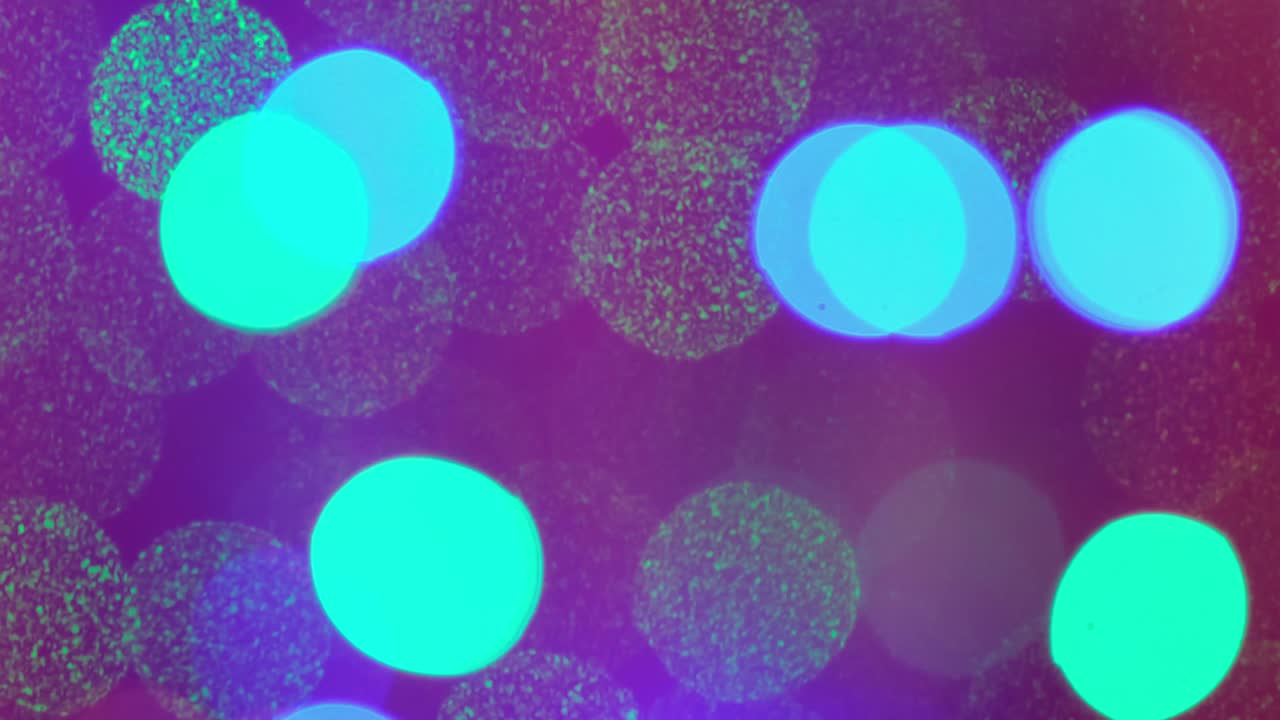 4k. estado de ánimo navideño, luces redondas y descentralizadas de varios colores. guirnalda navideña