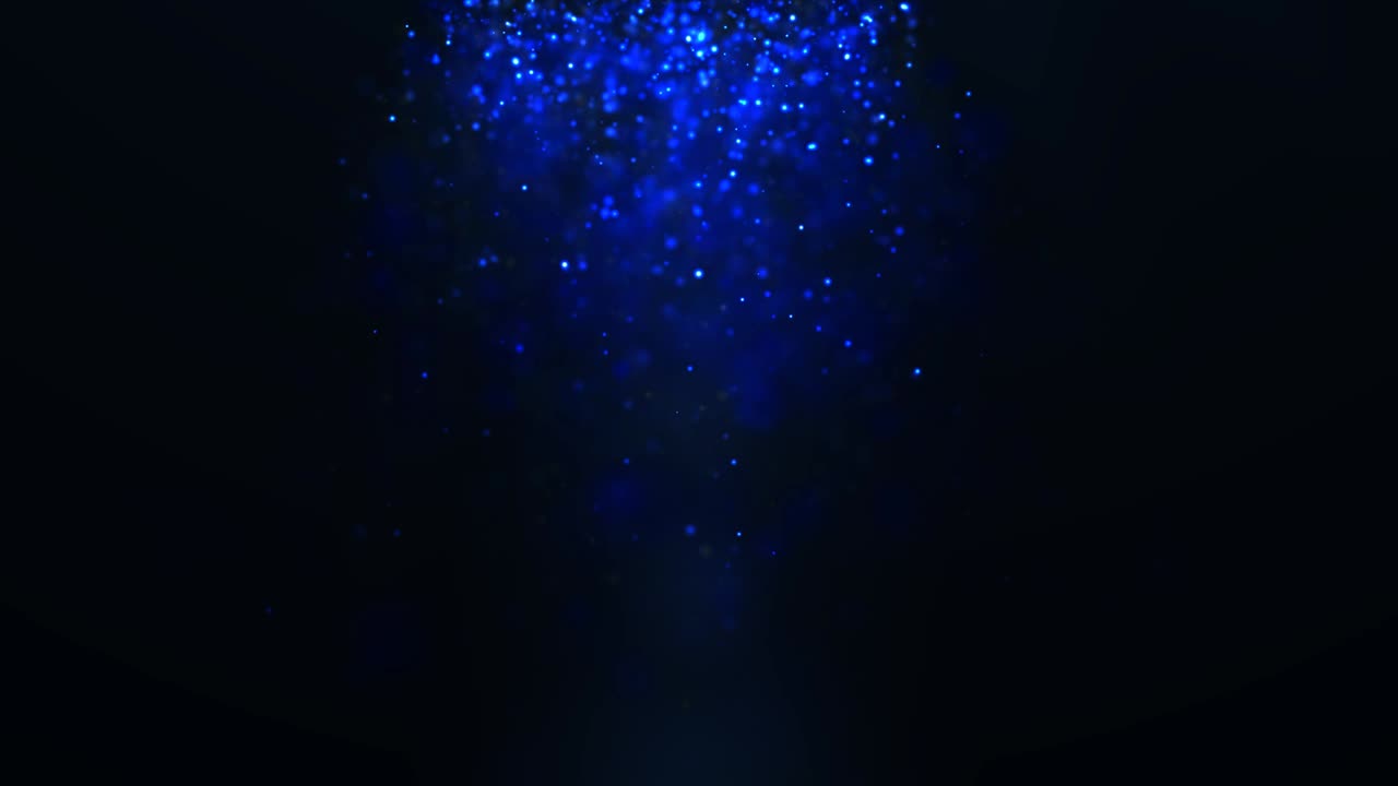 파란색 배경에 추상적인 먼지 입자 loopable 애니메이션