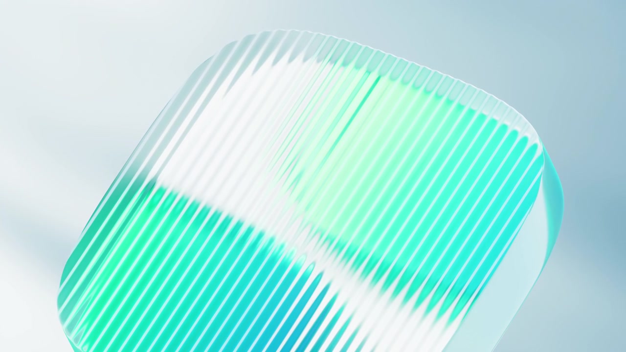 Abstract gradient cube geometric glass background, 3d rendering.