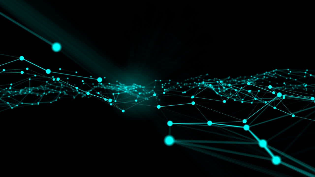 ola de conexión puntos de red de creación innovadora