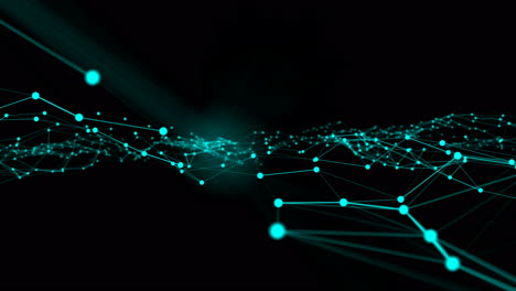 wave of connection network dots of innovative creation
