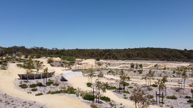Sorvolo aereo dei sentieri per mountain bike ad Aduro Park, Eglington Perth