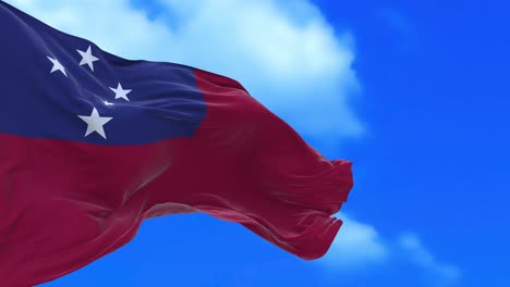 el bucle sin costuras de la bandera de samoa.