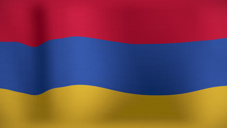 animation of waving flag of armenia, copy space