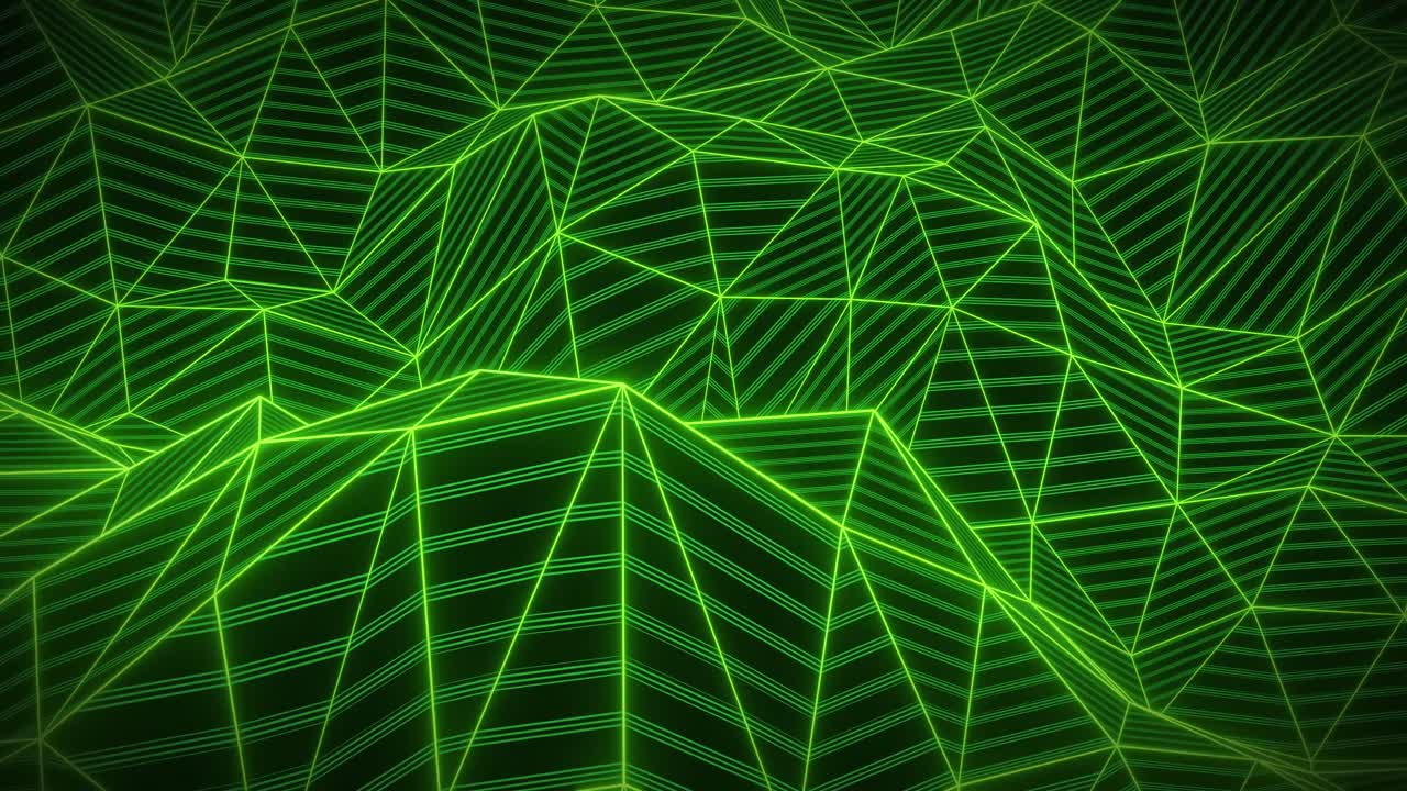 Animazione di forme in movimento su sfondo nero