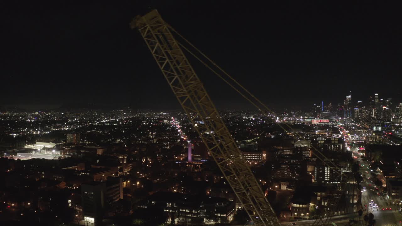 대도시에서 건설 크레인