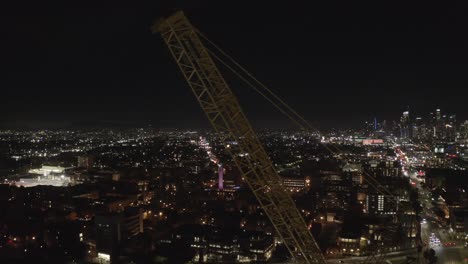 construction crane in large city