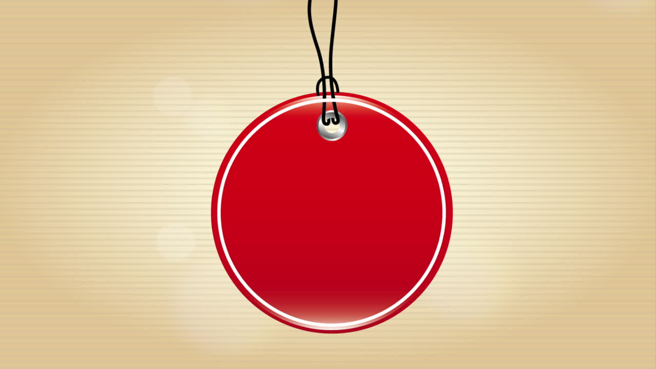 etichetta a cerchio rosso