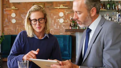 business people using a digital tablet