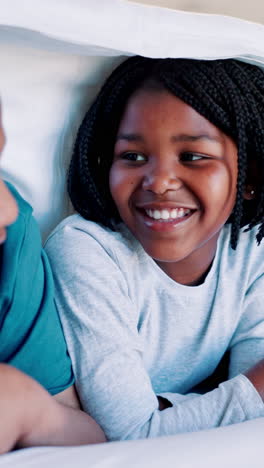 Happy-child,-girl-and-laughing-with-blanket