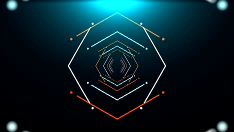 túnel futurista con luz de neón en el espacio, telón de fondo abstracto generado por computadora, renderización 3d