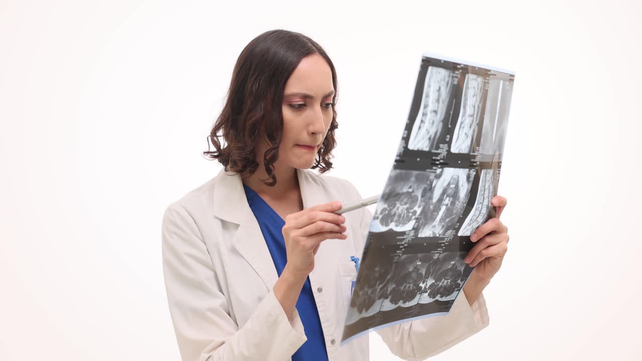 médico examinando una radiografía