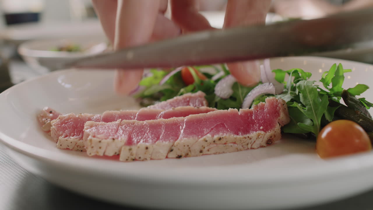 Tuna salad being prepared