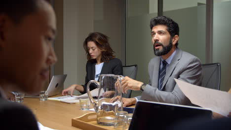 corporate business colleagues at a boardroom meeting