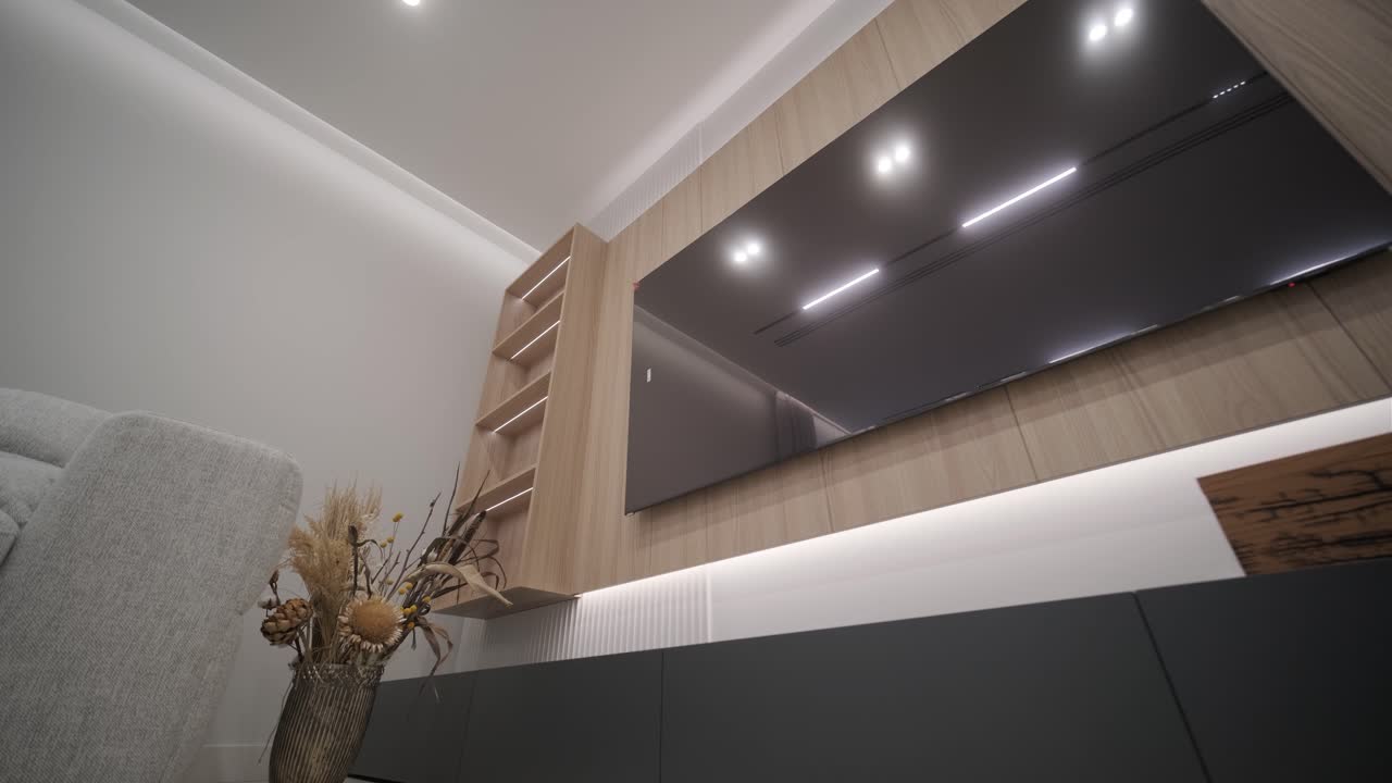 video de diseño y decoración de habitaciones interiores moderno estilo minimalista sala de estar y comedor apartamento estudio.