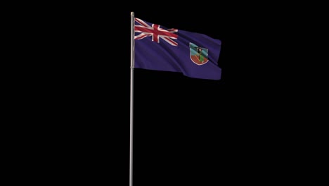 Montserrat flag with Alpha Channel, 4k video is transparent