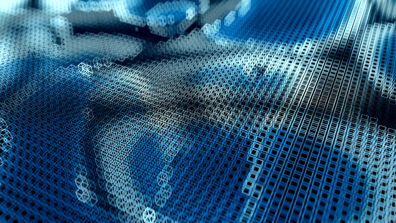 데이터 흐름의 4k 추상 시각화