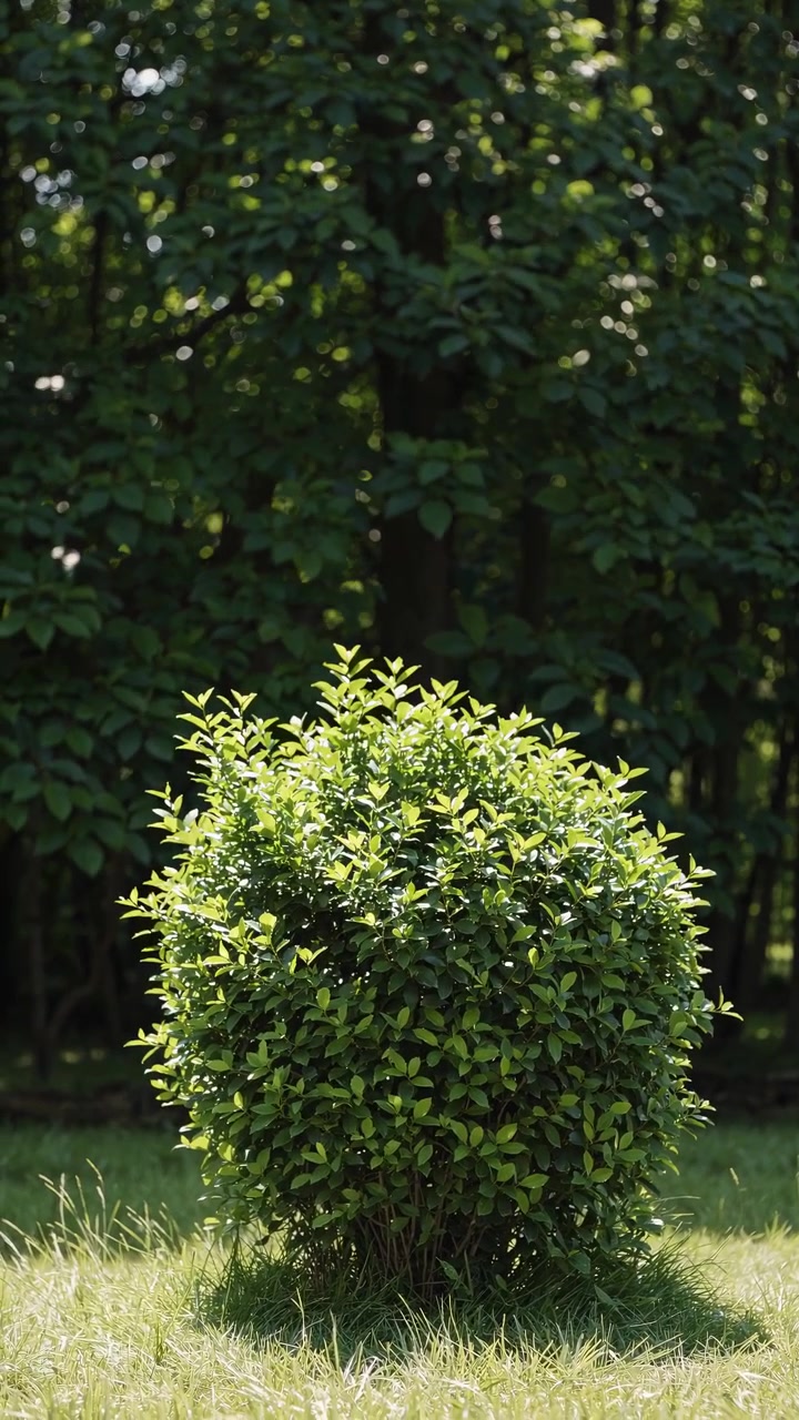 Arbusto Verde Exuberante em um Jardim Ensolarado