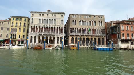 gorgeous exterior of venetian waterfront houses in venice, italy