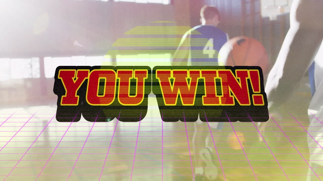 다채로운 그래픽과 모양 위에 다채로운 시작 텍스트의 애니메이션