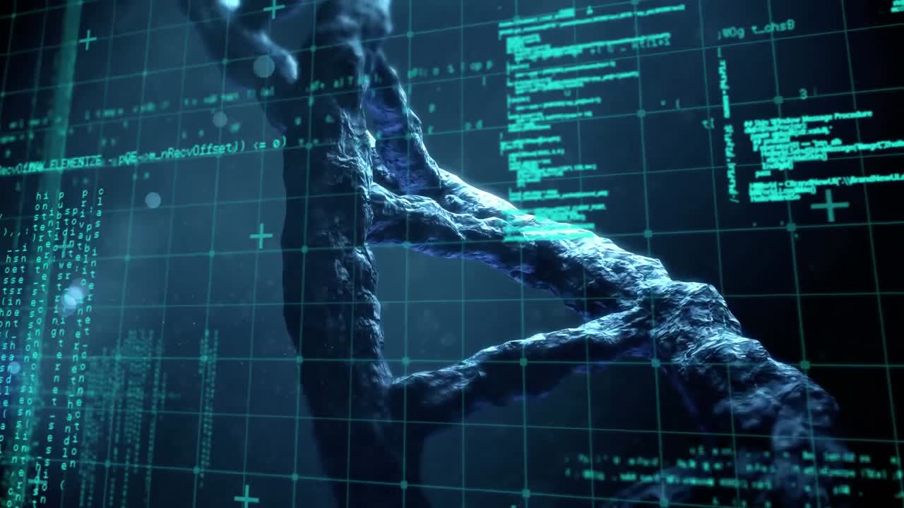 Animation of dna strand spinning and medical data processing